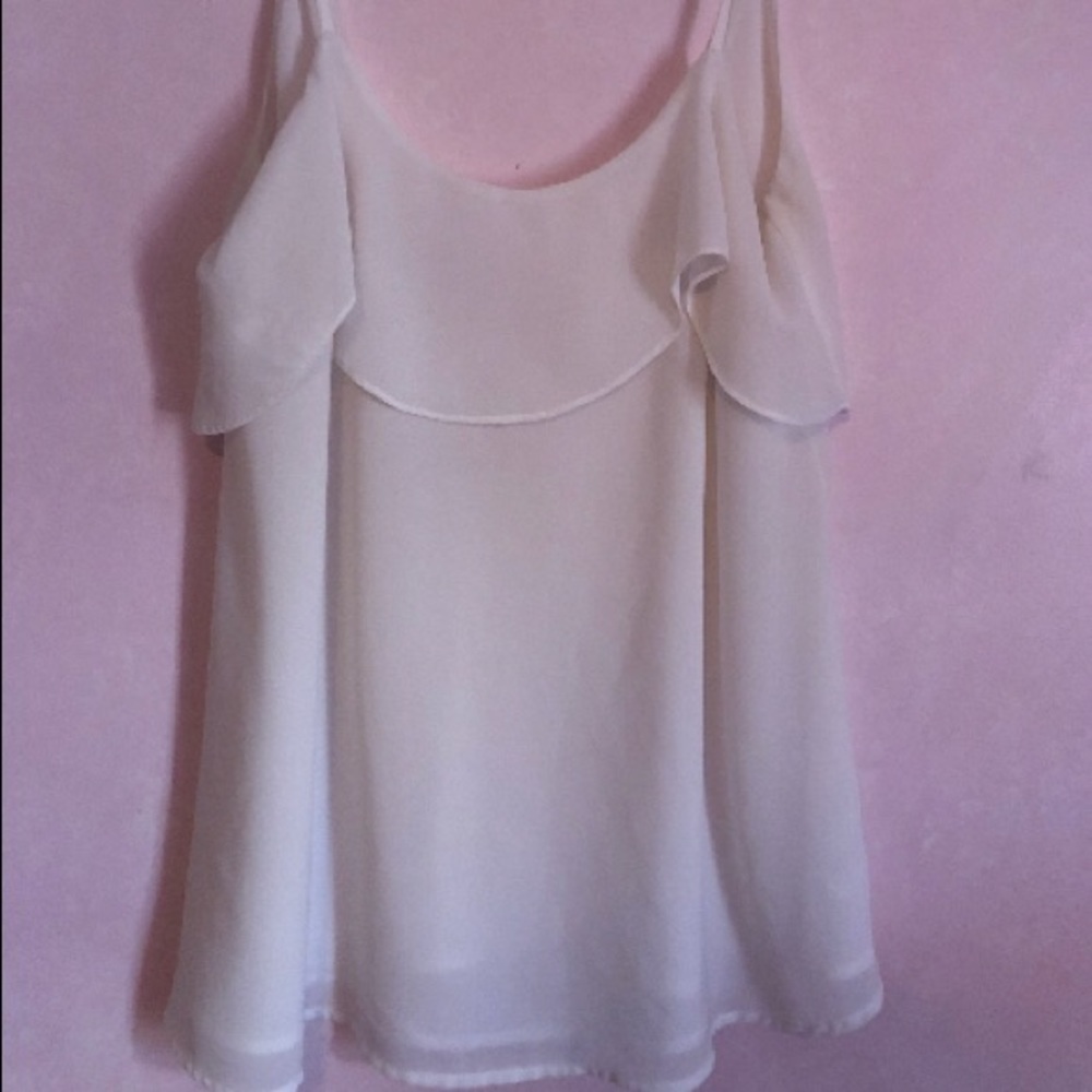 White scoop neck cami